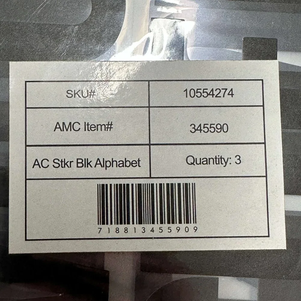 American Crafts Alpha Stickers Black 345590 Cardstock Alphabet Poster Shop
